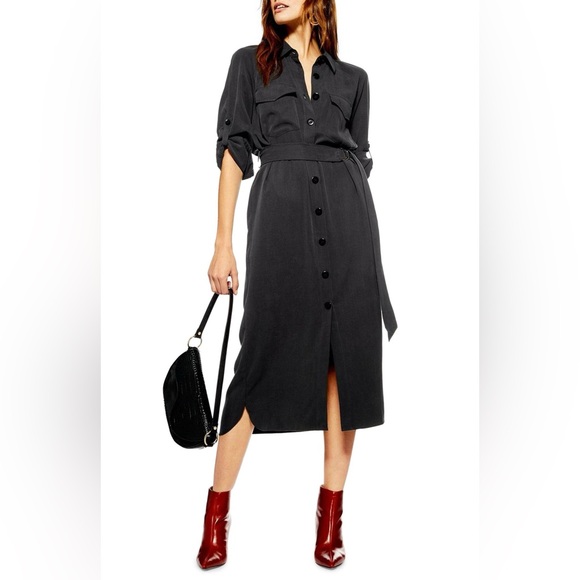 topshop grey shirt dress Chic and Holland HF110400